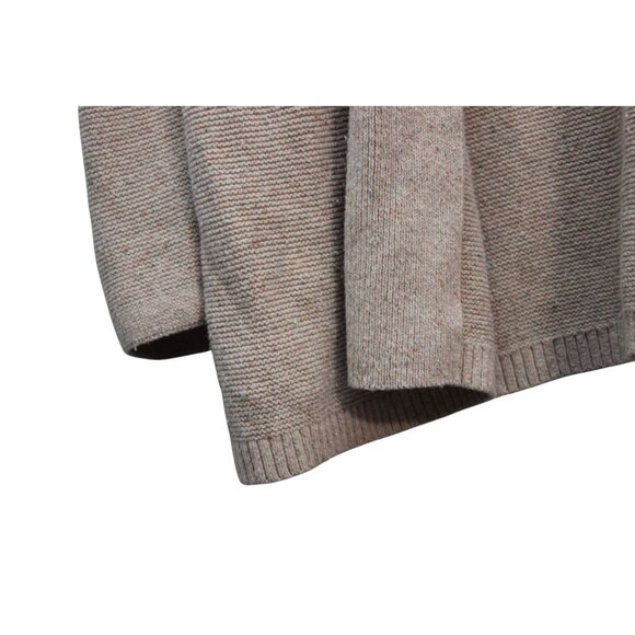 J Jill Cardigan Sweater Size XL Cotton Silk Knit Open Front Beige Minimalist - Picture 5 of 14